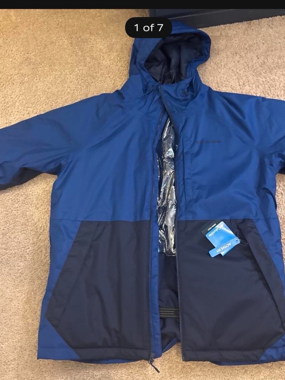 Men's Blue Hooded Jacket - Lightweight Shell